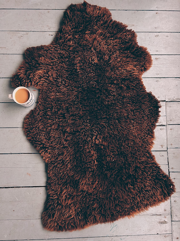 Natural Brown Sheepskin 06242