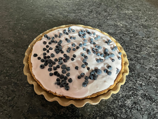 MaryBeth's Blueberry Yogurt Pie with Lemon Curd