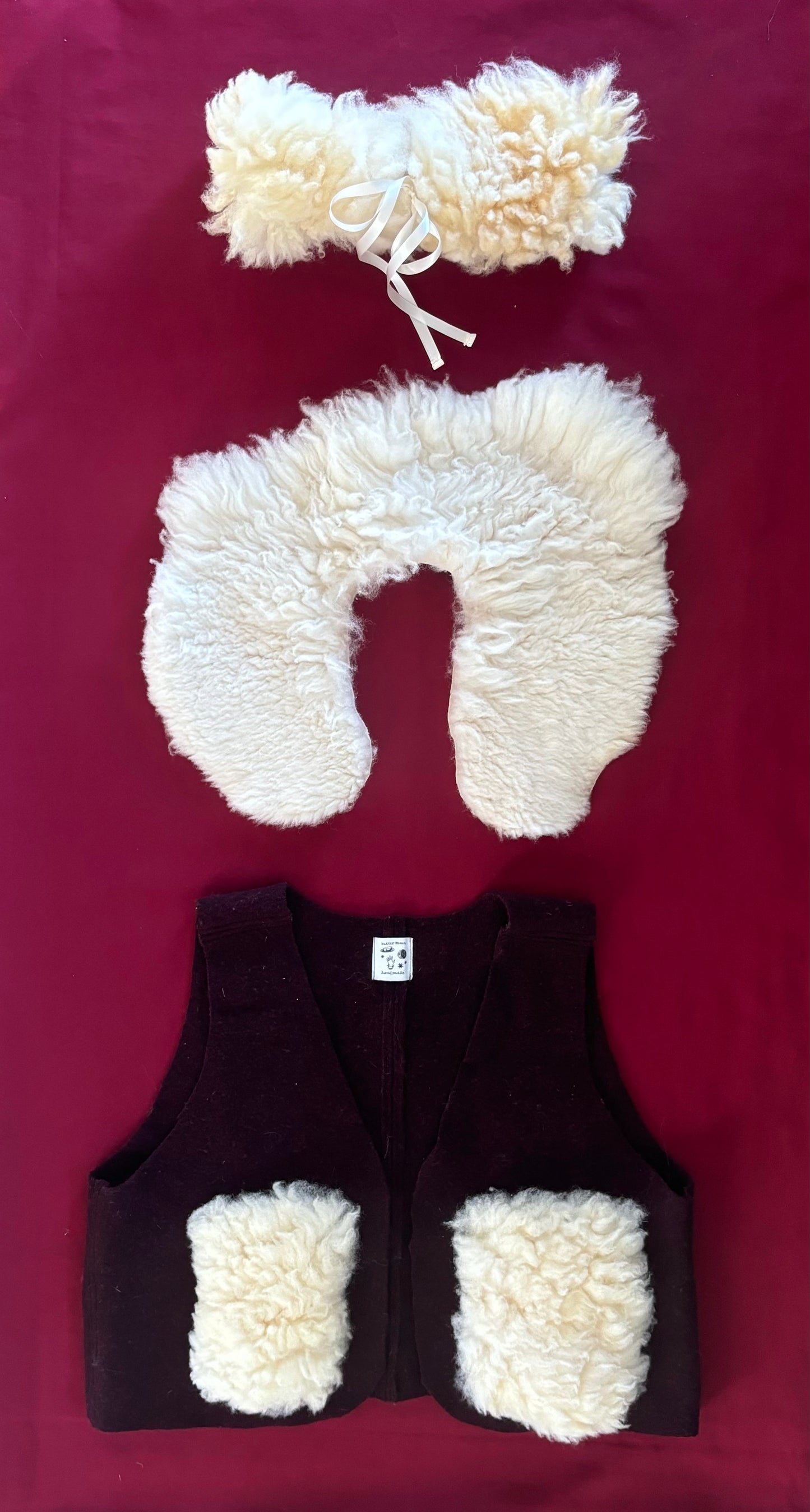 Wool Vest with Sheepskin