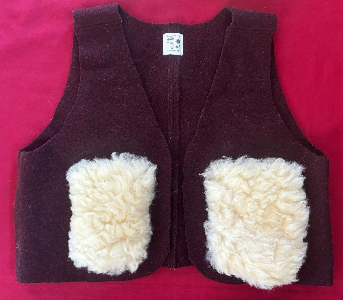 Wool Vest with Sheepskin