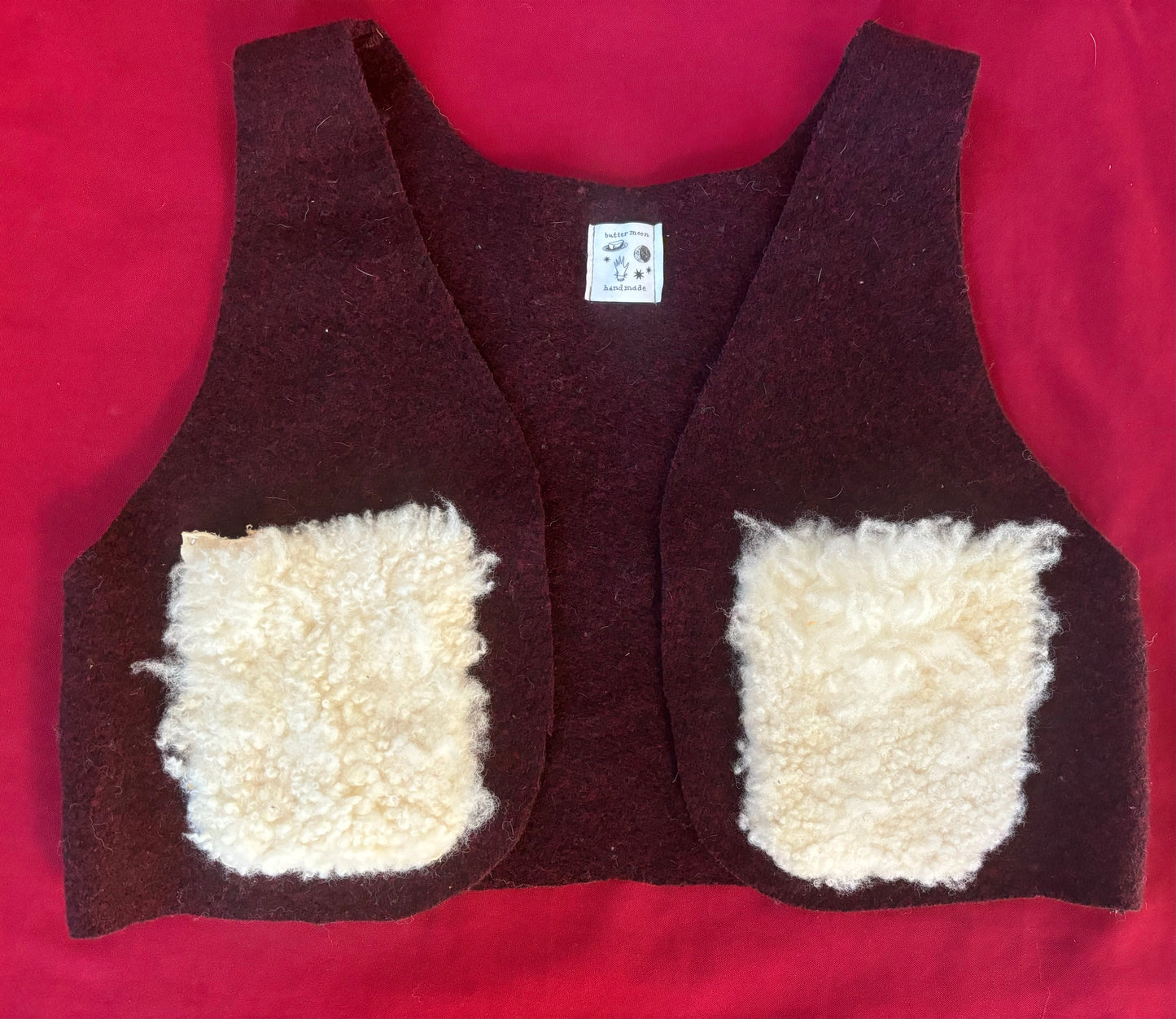 Wool Vest with Sheepskin